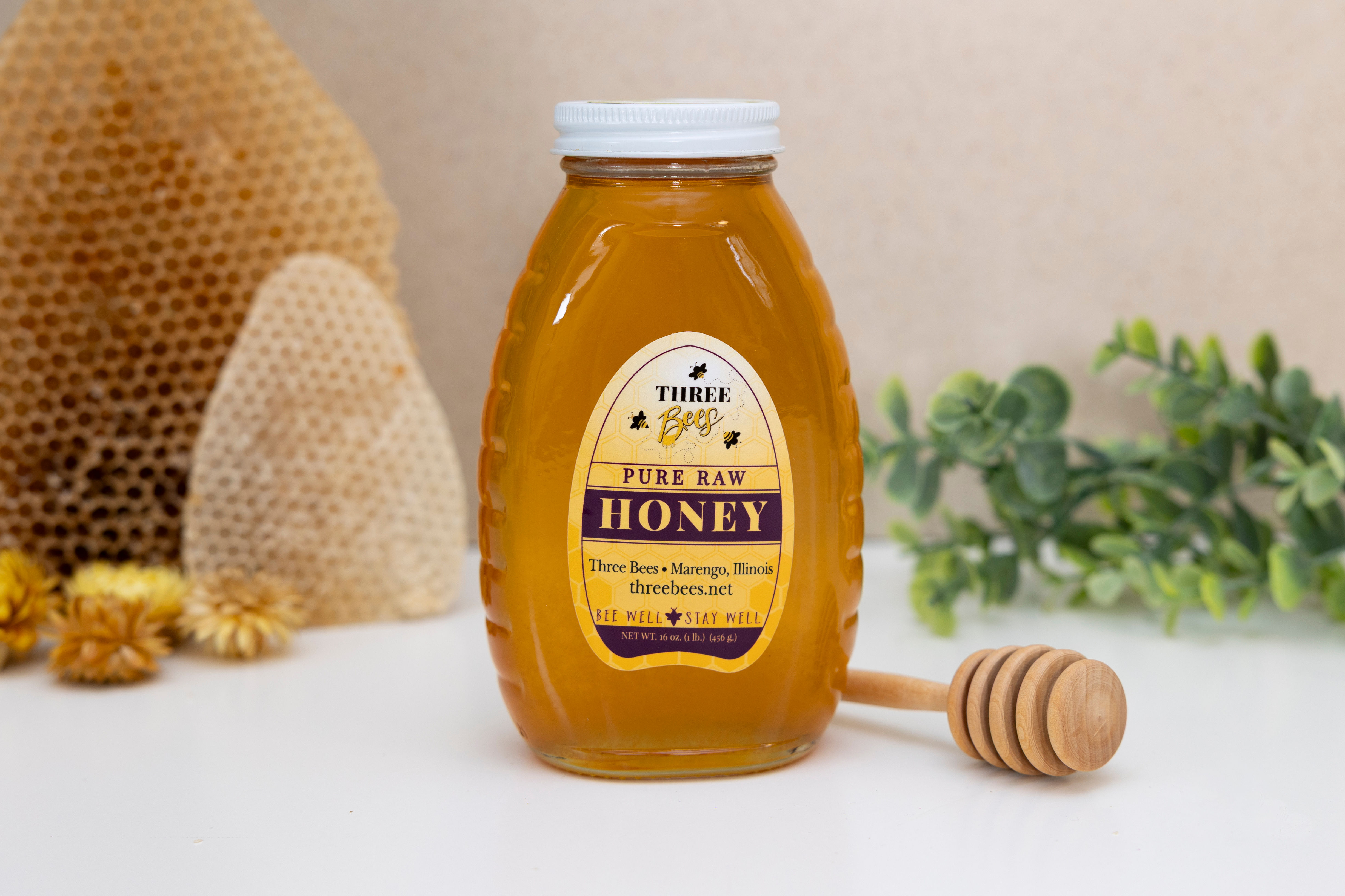 Honey Glass Jar - 1 lb, 2 lb, 3 lb, 5 lb