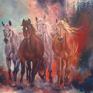 Chasing the Wind
acrylic pour with oil overlay
on canvas
48 x 36
$5,000