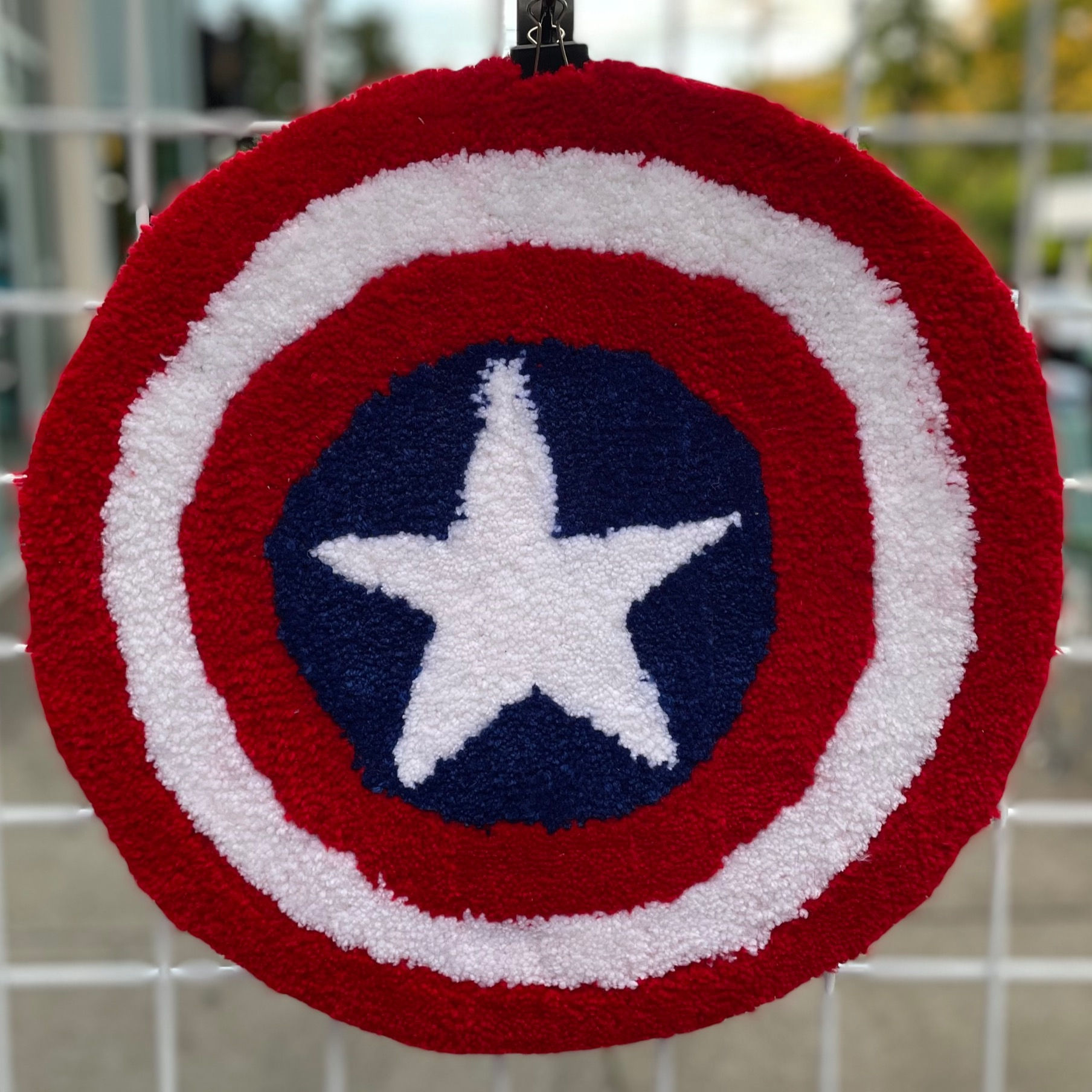 Captain America's Shield Tufted Wall Art