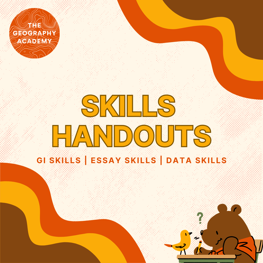 Geography Skills Handouts (GI Skills, Data Skills, Essay Skills)