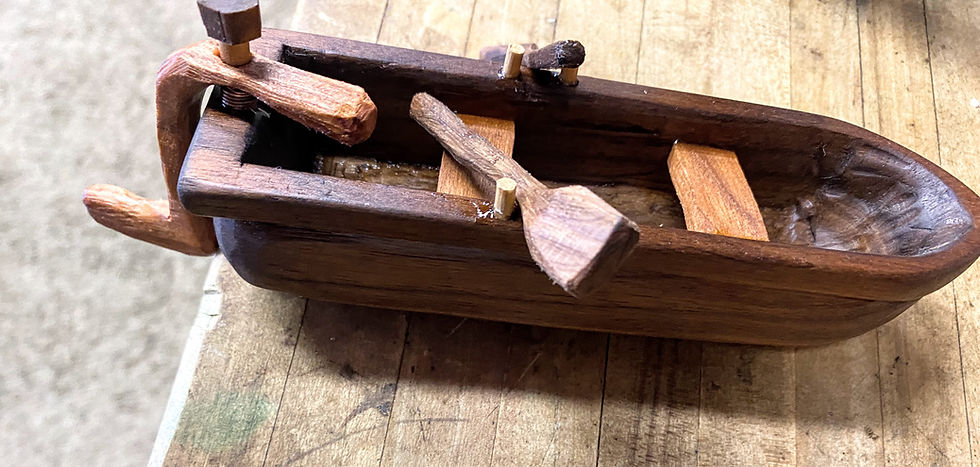 Boat with Oars and Rudders