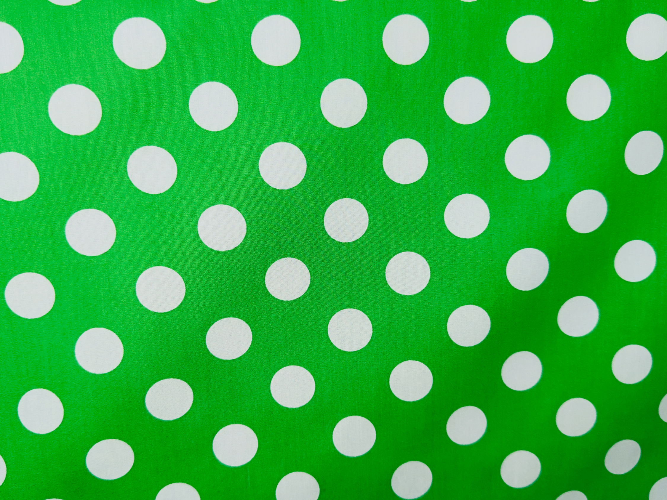 Polka Dot Fabric "60" - Apple Green