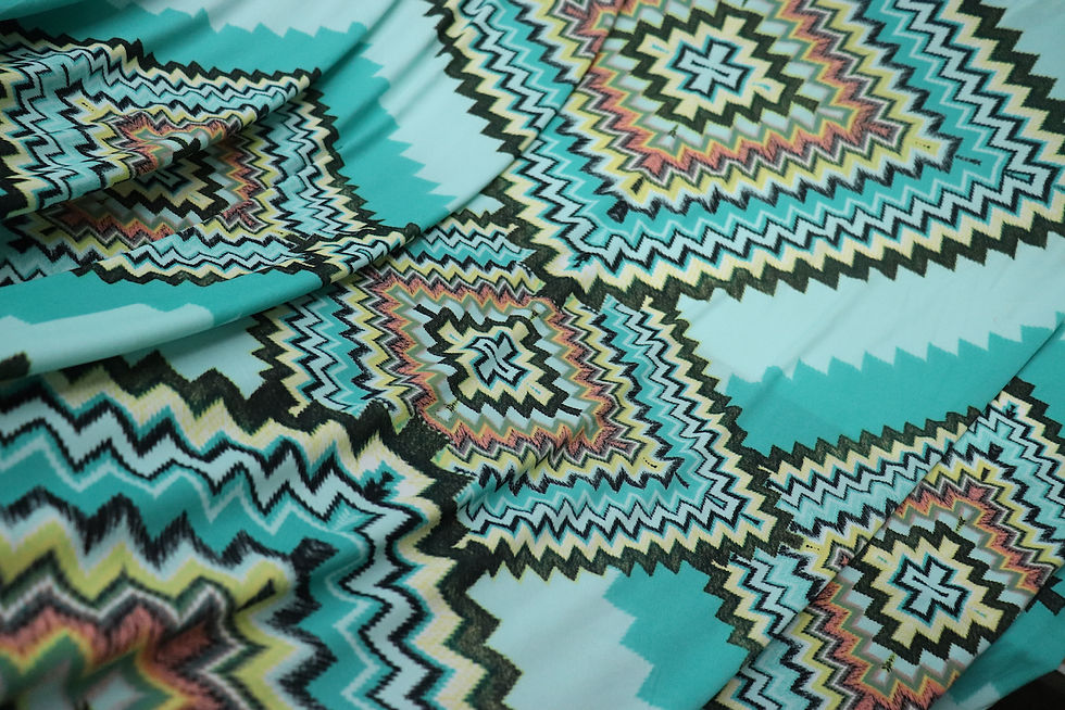 Spandex ITY Printed Fabric - Design 9