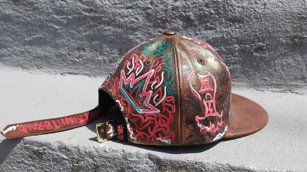 Miniatura: Leather Hand Painted Hat 