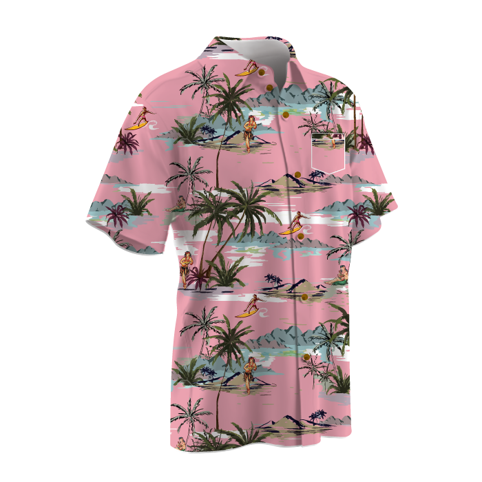 Pink Sea Hawaiian Shirt