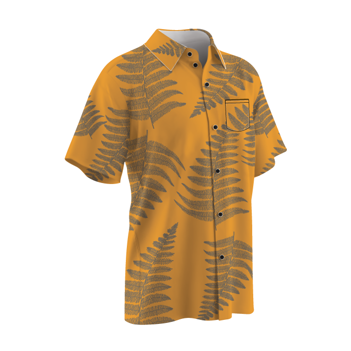 Yellow Fern Hawaiian Shirt