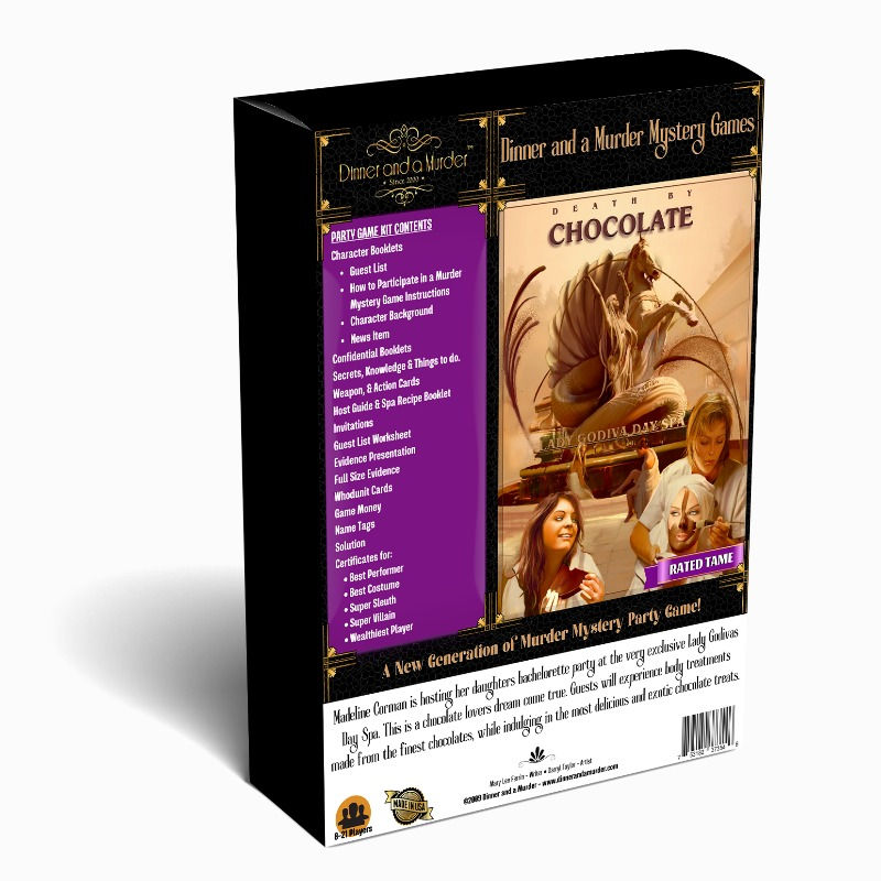 Death By Chocolate Box Murder Mystery Party Game Dinner and a Murder