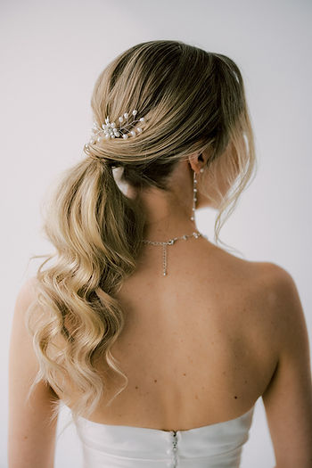 Long and voluminous bridal hair