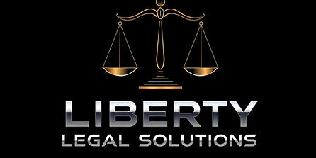 Here is the logo design for _Liberty Legal Solutions_ on a black background with a technol