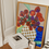 Thumbnail: Abstract Poppies and Sardines Original Acrylic on Canvas 44x55