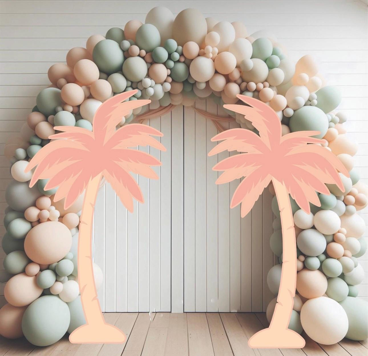 S744FS(SB) , UV printed, colorplast cutouts party decorations: Palm Trees