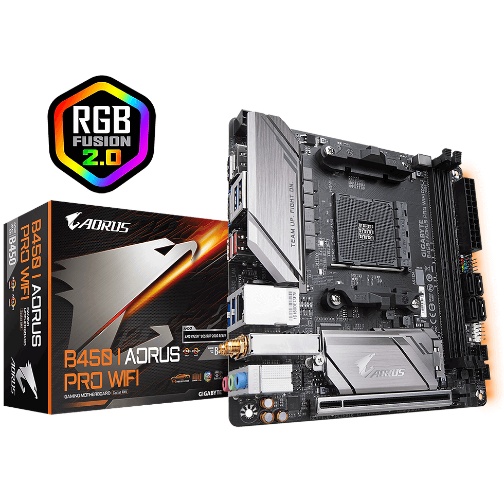Tarjeta Madre B450 Aorus Pro Wifi Motherboard Gigabyte Socket Am4 Ryzen Amd Nuev