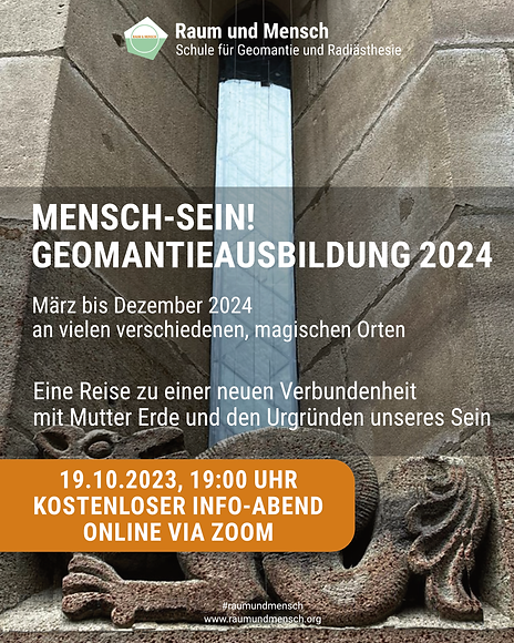 Online-Informationsabend zur Geomantie Ausbildung 2024 - Mensch-Sein!