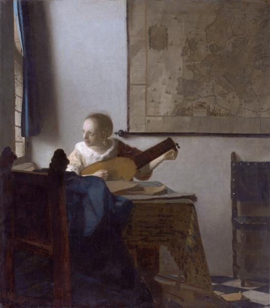 "Woman with a lute" de Johannes Vermeer (1662-1664)