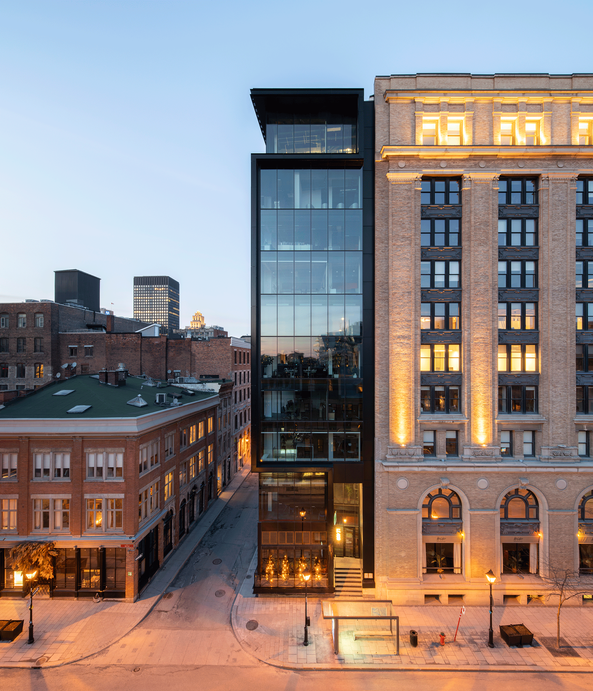 Nightview elevation on McGill