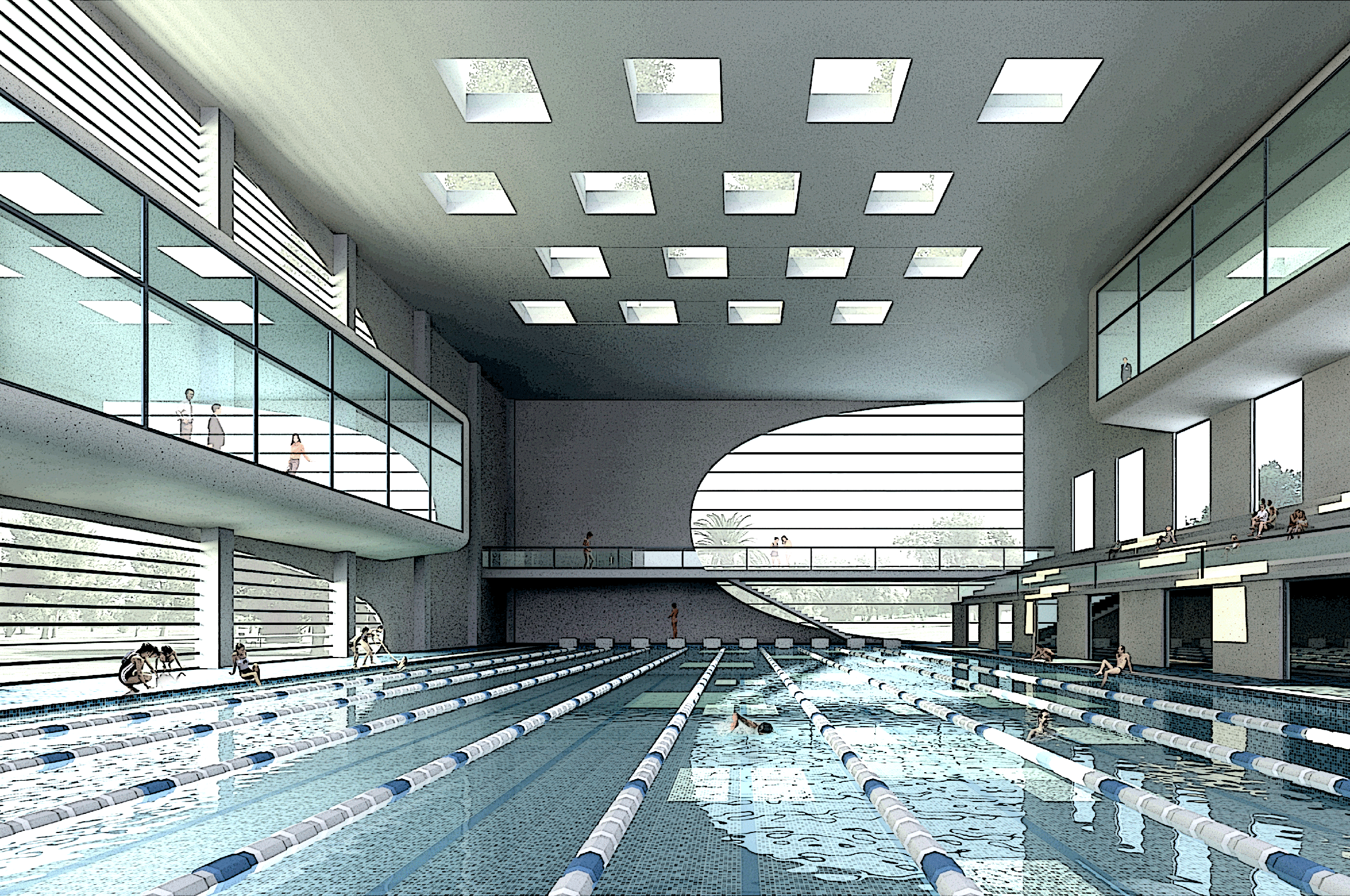 Olympic-size interior Pool