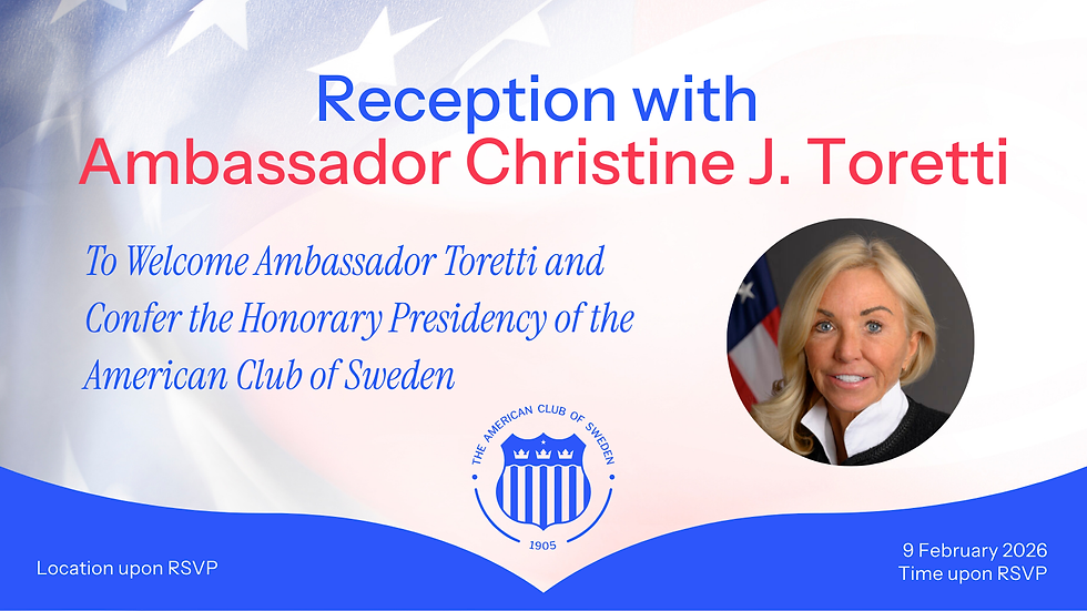 Reception with Ambassador Christine J. Toretti