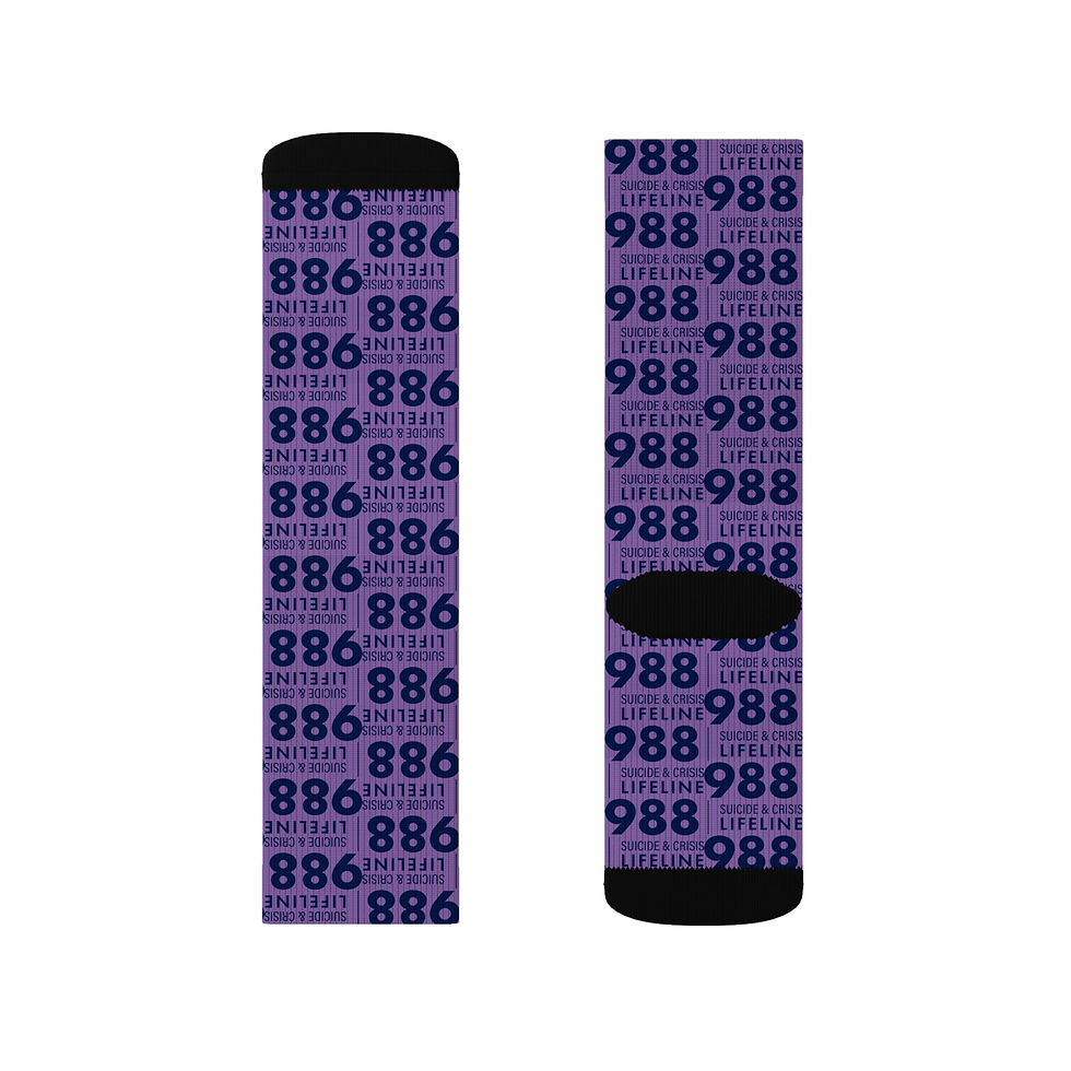 Thumbnail: 988 Lifeline Socks in Light Purple
