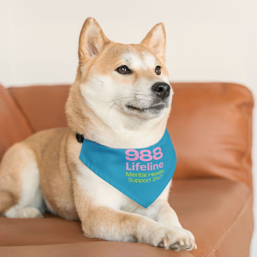 Thumbnail: Copy of 988 Lifeline Mental Health Support Pet Bandana Collar