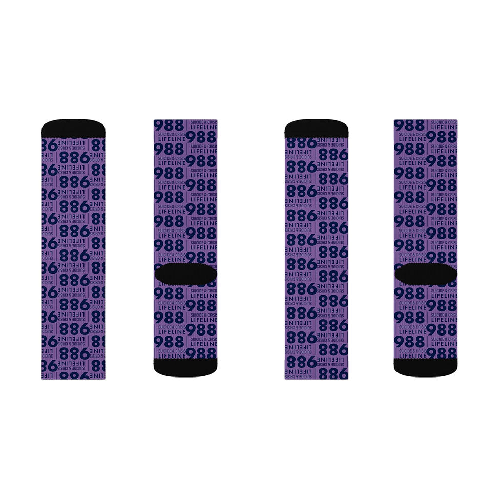 Thumbnail: 988 Lifeline Socks in Light Purple
