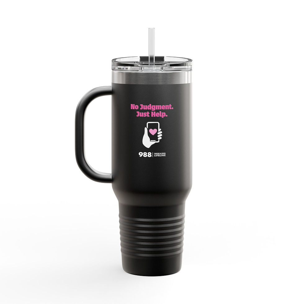 Thumbnail: 988 Lifeline Inspirational Insulated Travel Mug, 40oz