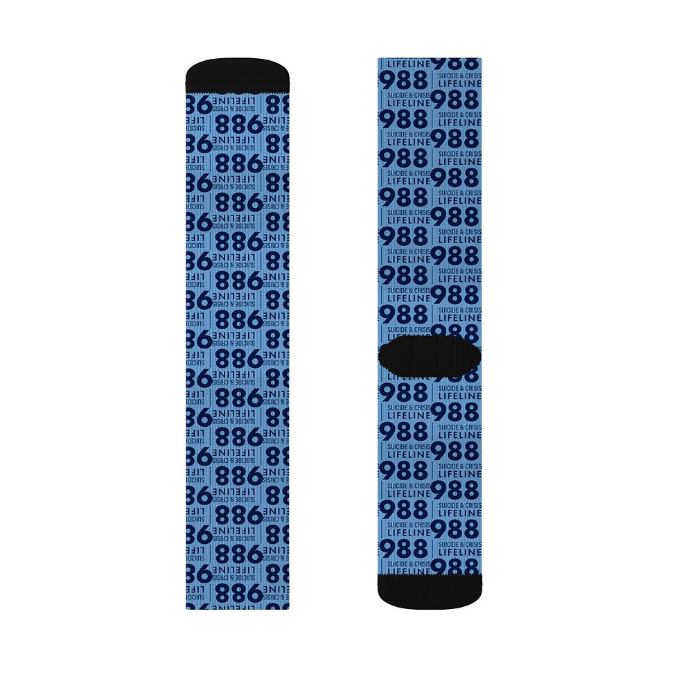 Thumbnail: 988 Lifeline Socks in Light Blue