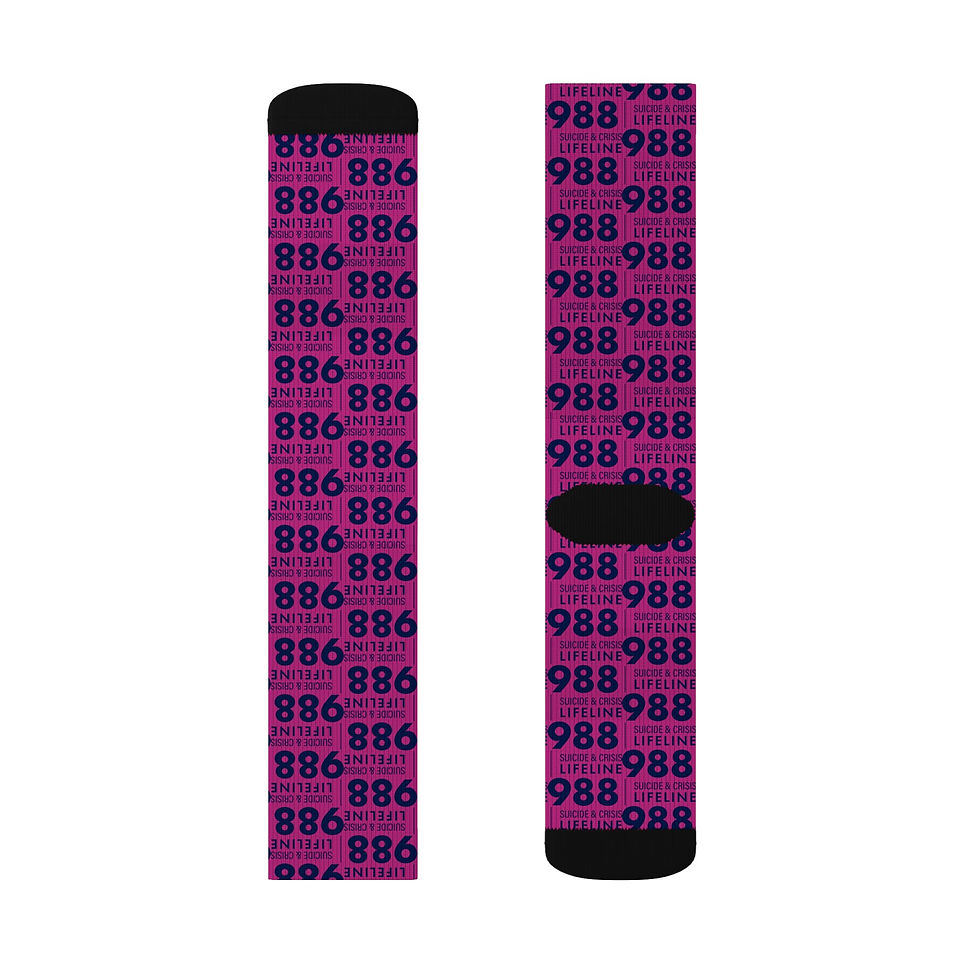 Thumbnail: 988 Lifeline Socks in Pink