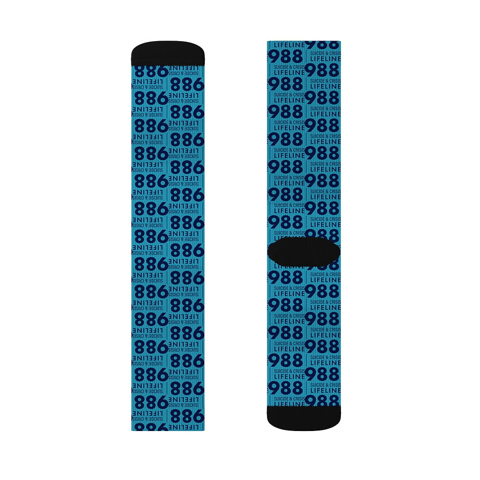 Thumbnail: 988 Lifeline Socks in Turquoise