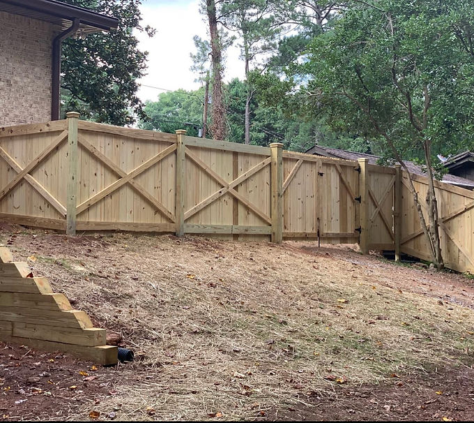 x frame capped fence