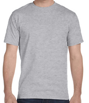 Gildan adult dry blend sport grey.