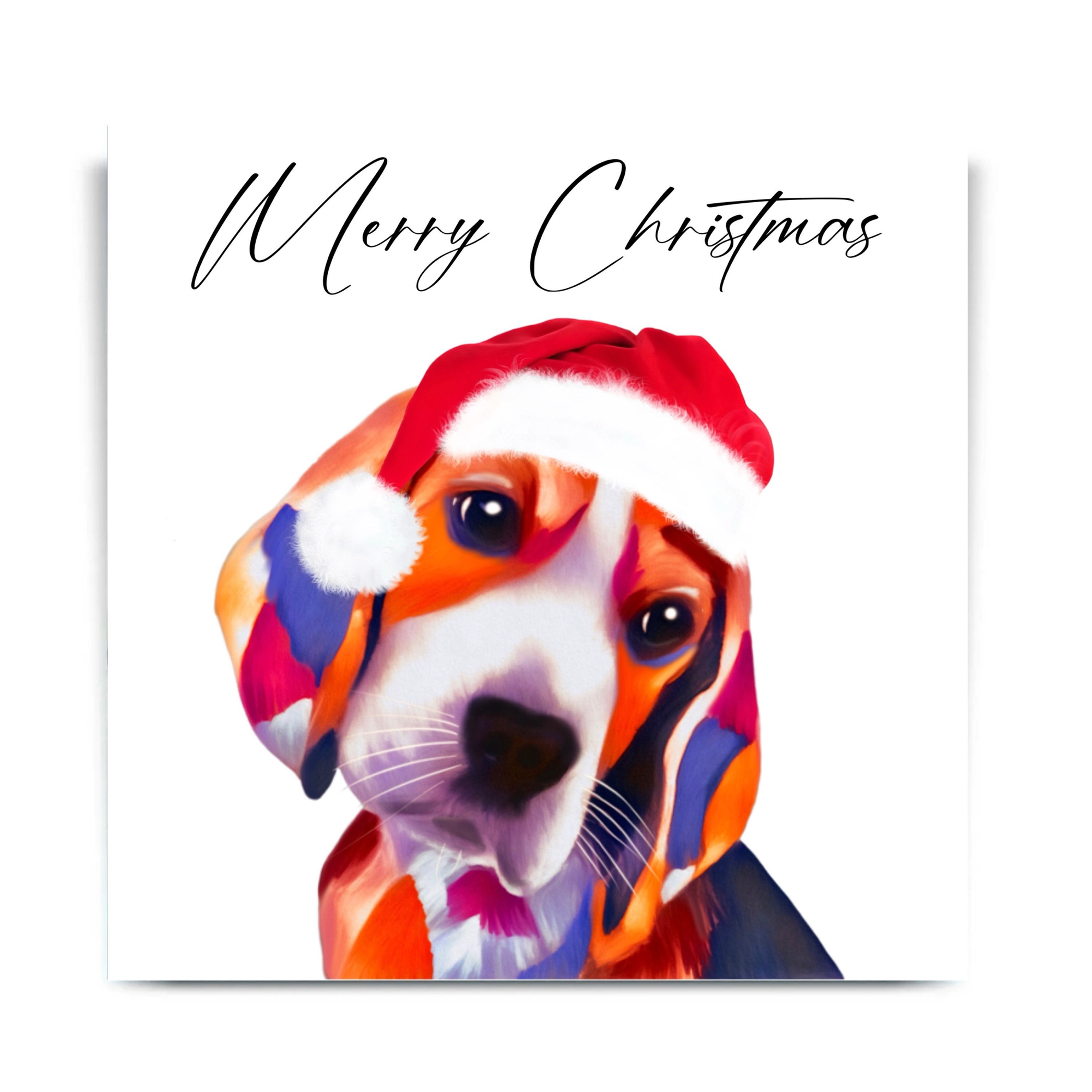 Beagle Dog Christmas Greetings Card.