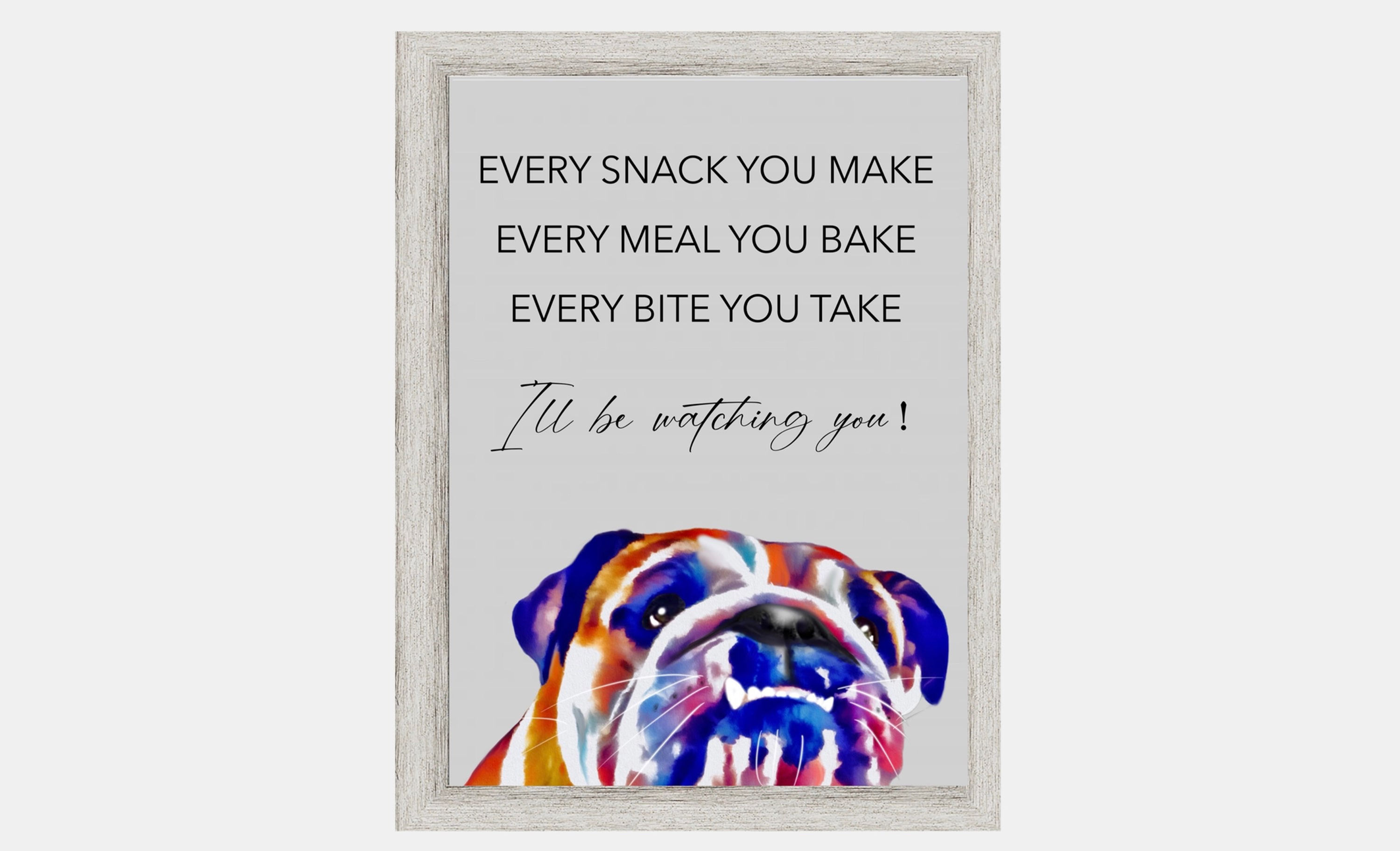 English Bulldog - Watching You! Framed Artwork