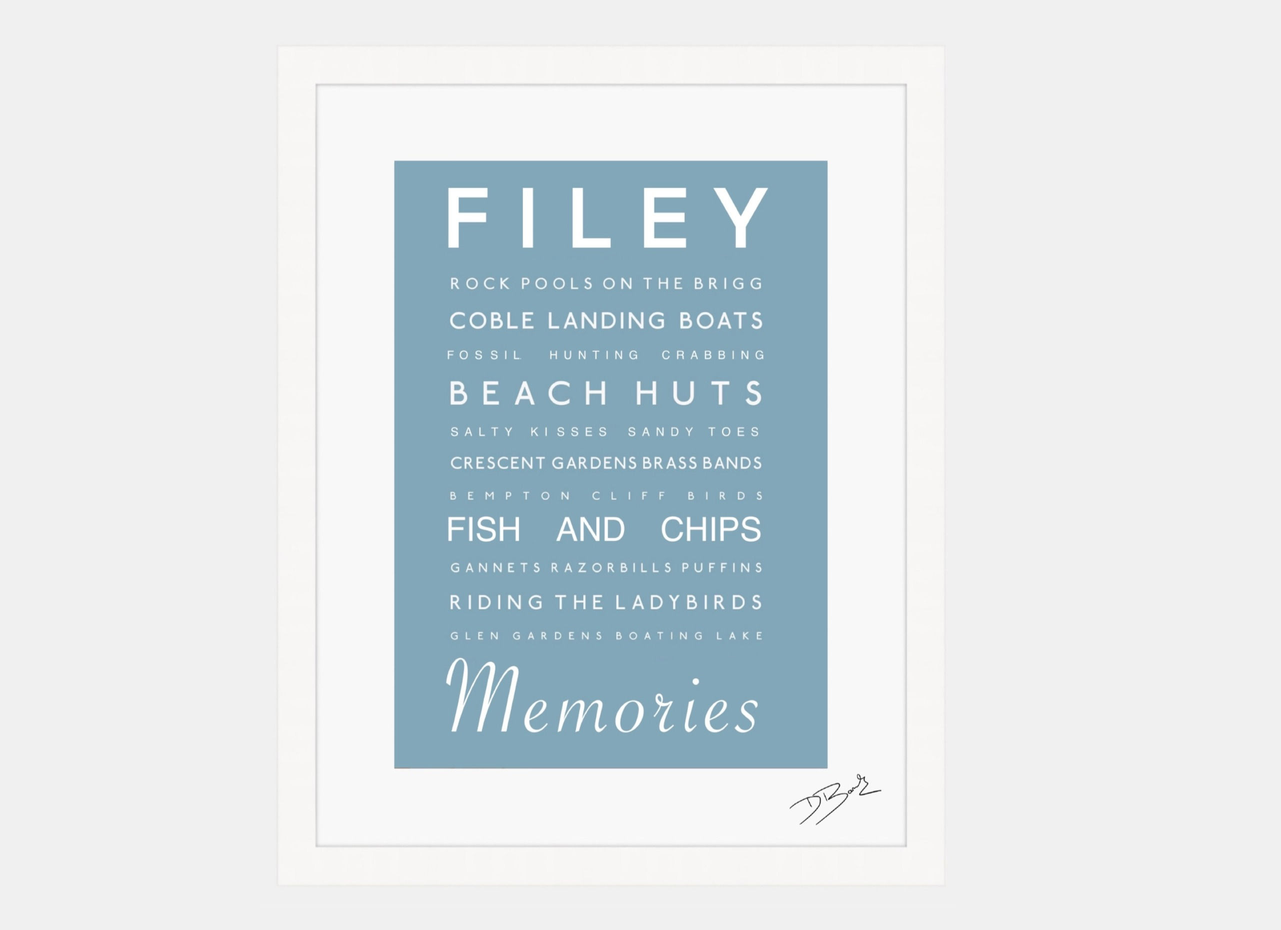 Filey Memories - Modern Seaside Artwork.
