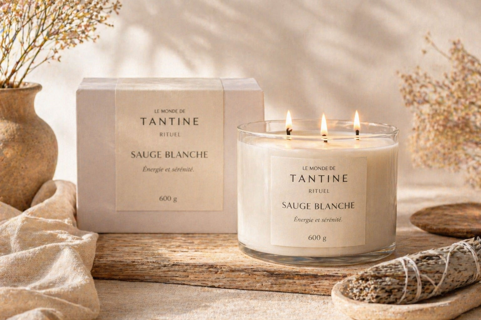 Bougie Rituel - Sauge Blanche 600G