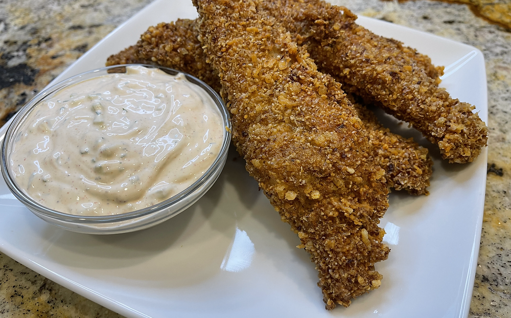 The Perfect Keto Fried Catfish with Spicy Tartar Sauce