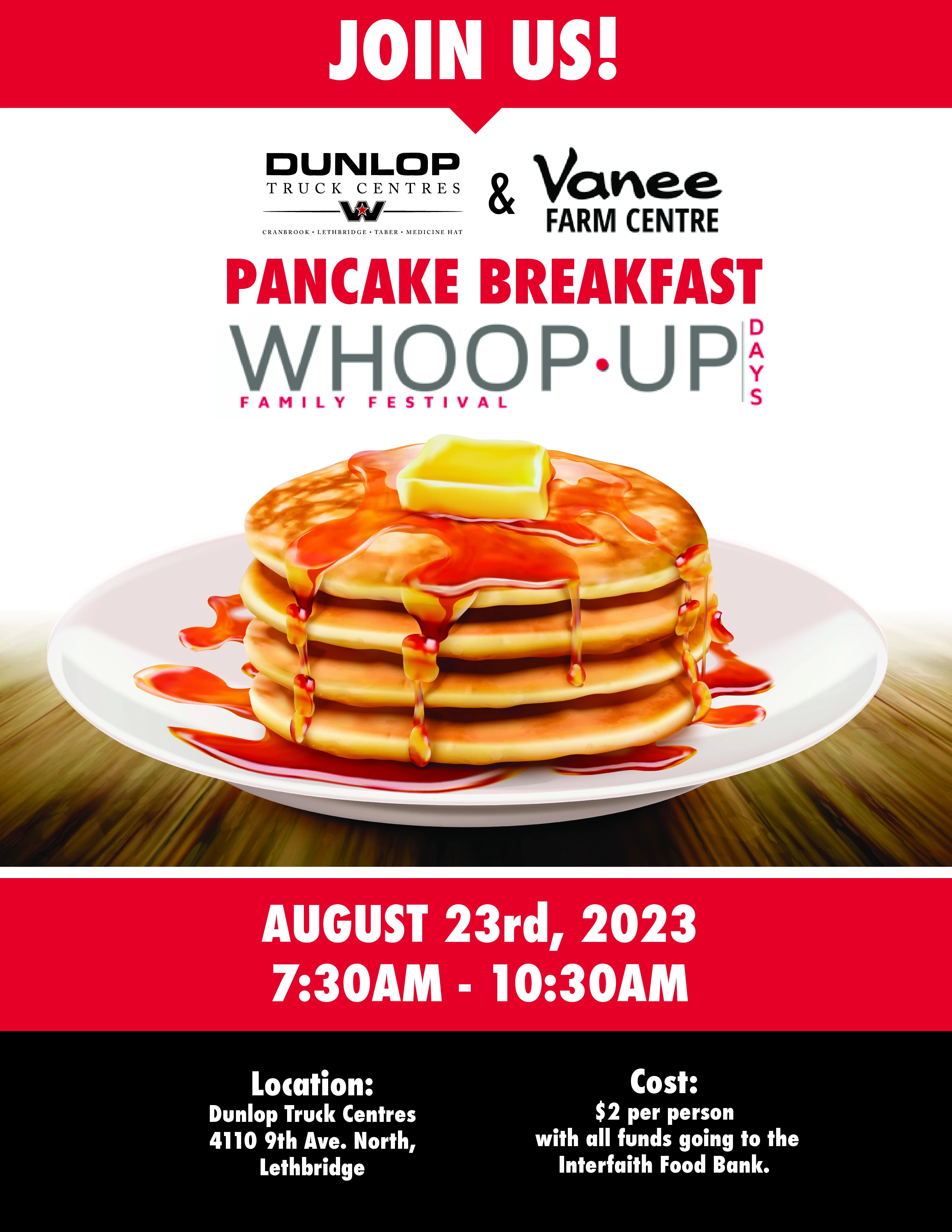 Dunlop Truck Centres & Vanee Farm Centre Pancake Breakfast