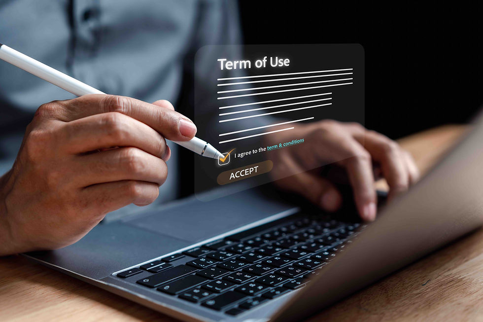 person agreeing to terms of use
