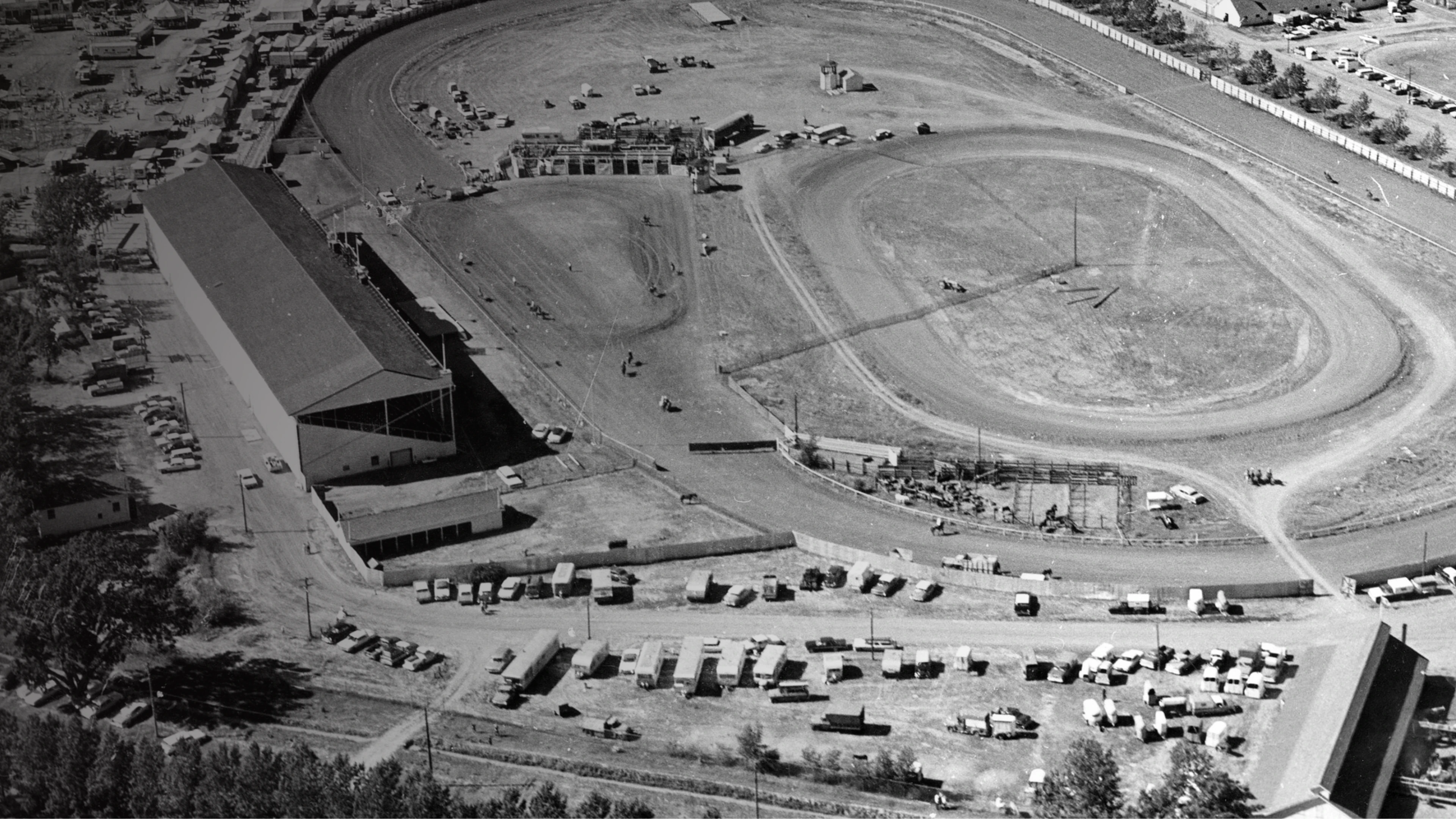 Birds eye view of Lethbridge & District Exhibition Race Track