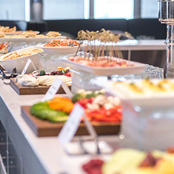 buffet of food