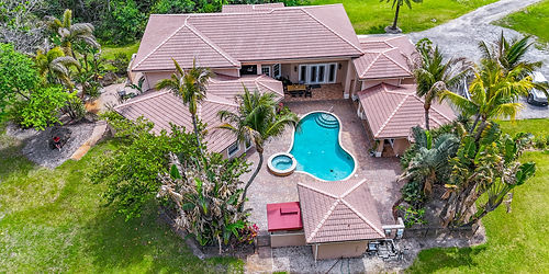 Aerial photo of house