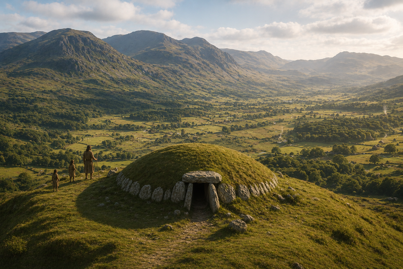The tomb stood prominently above the surrounding landscape.