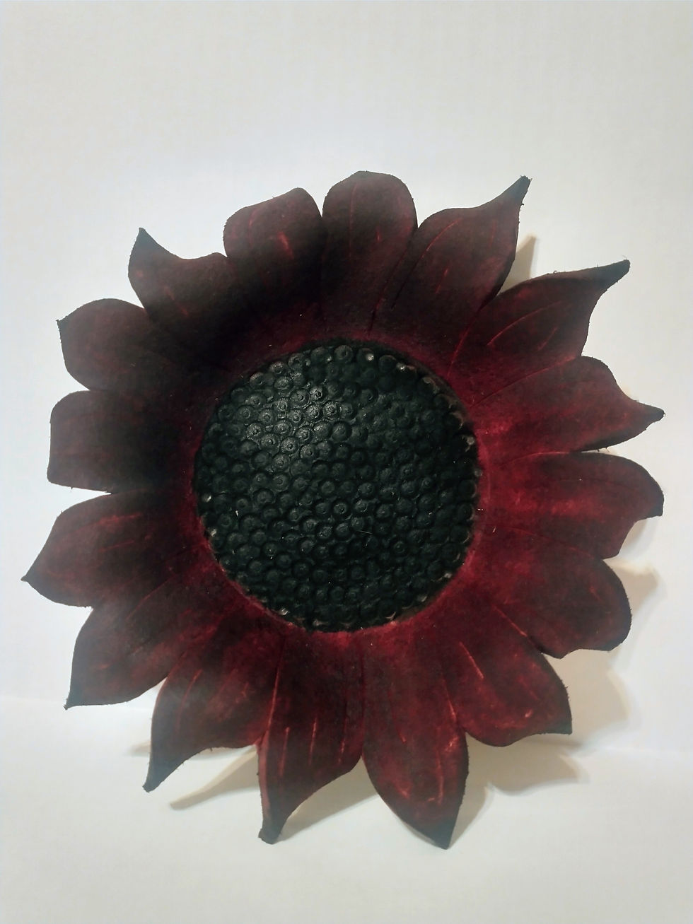 Thumbnail: red leather sunflower valet tray
