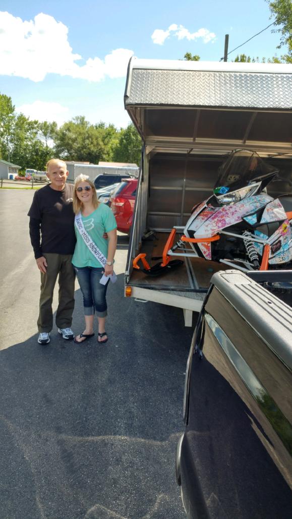 Erica and the Fort Drift Skippers president, Bob Bennette