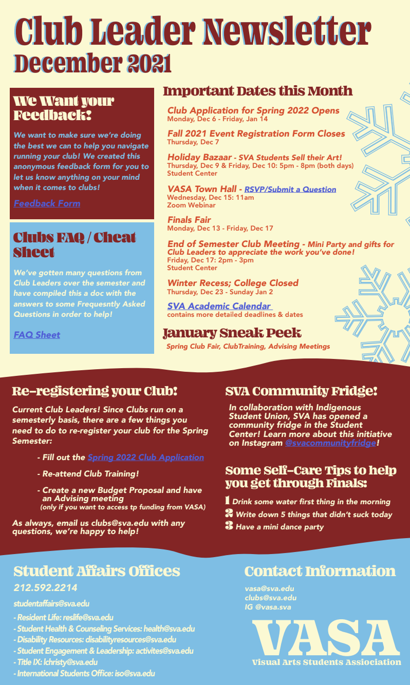 Club Leader Newsletter
