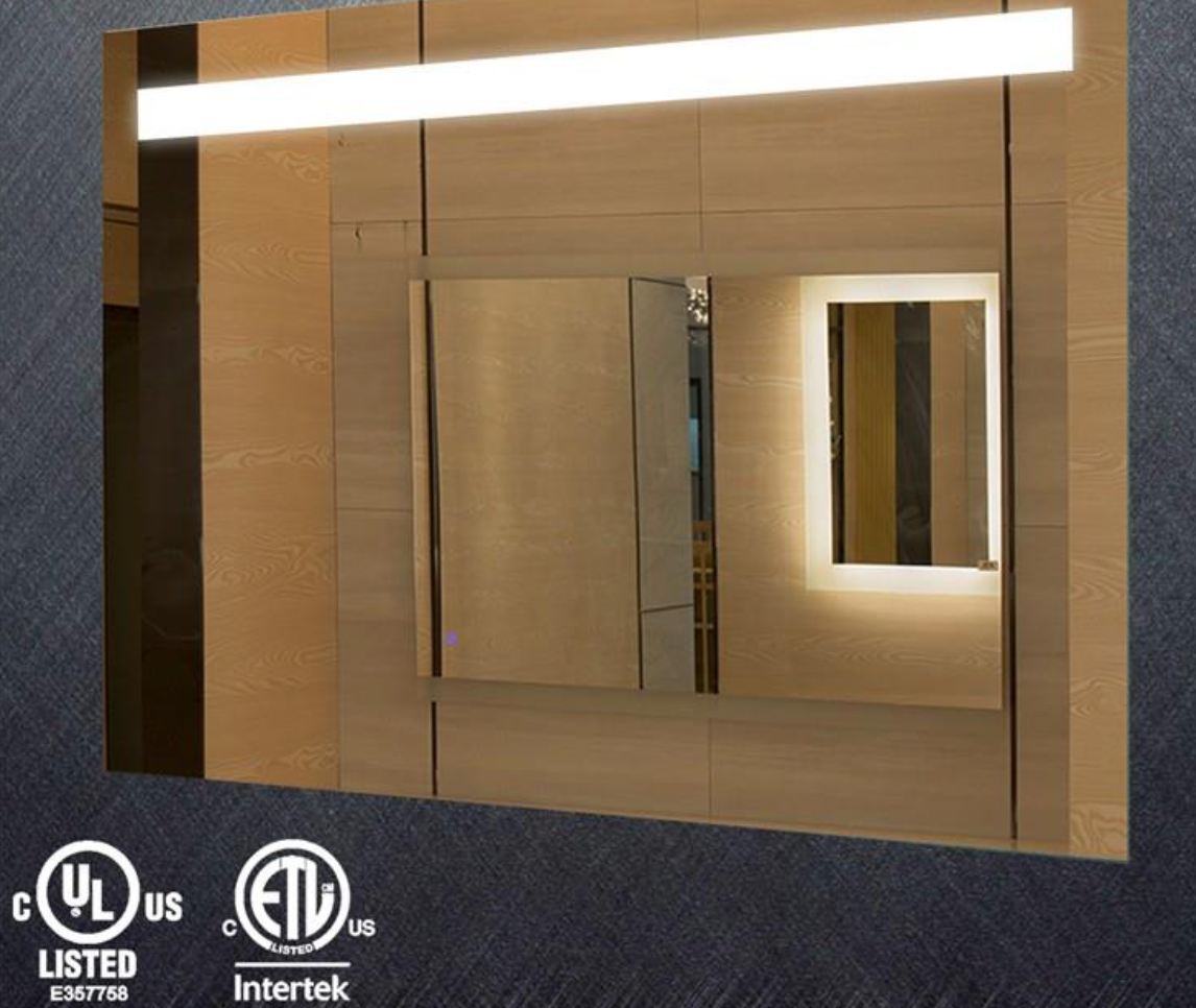 Bathroom Frameless Lighted Mirror