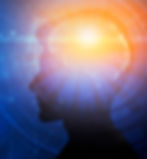 Genius Mindset. Profile Male Portrait With Illuminated Brain Having Enlightment Eureka Mom