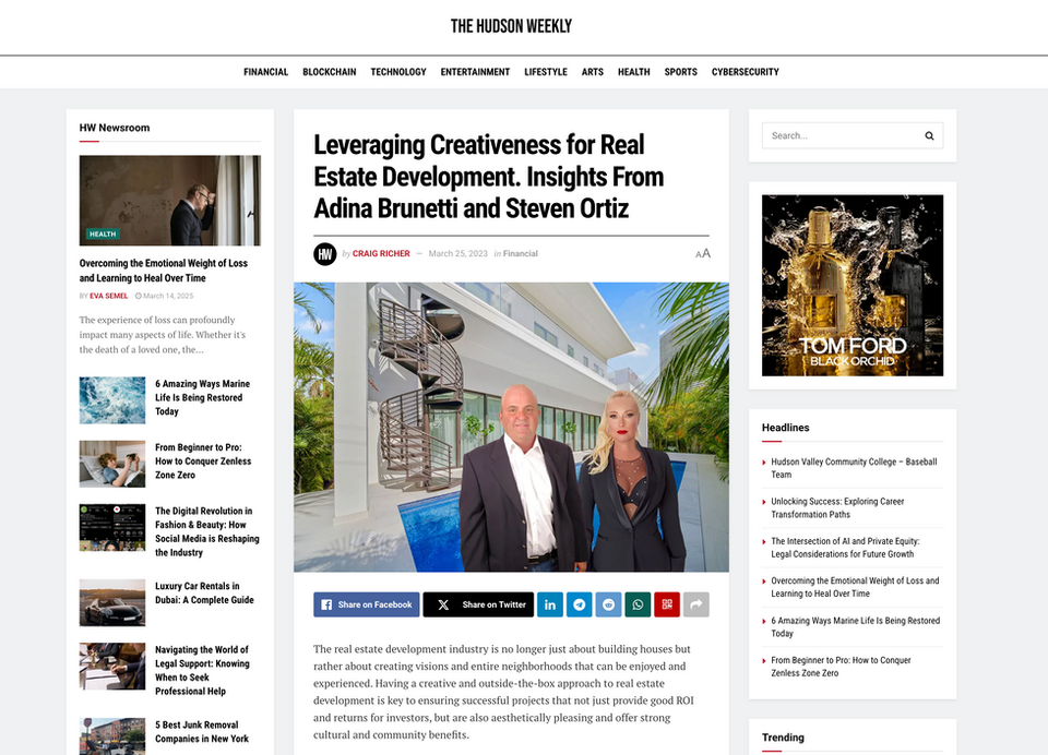Leveraging Creativeness for Real Estate Development. Insights From Adina Brunetti and Steven Ortiz
