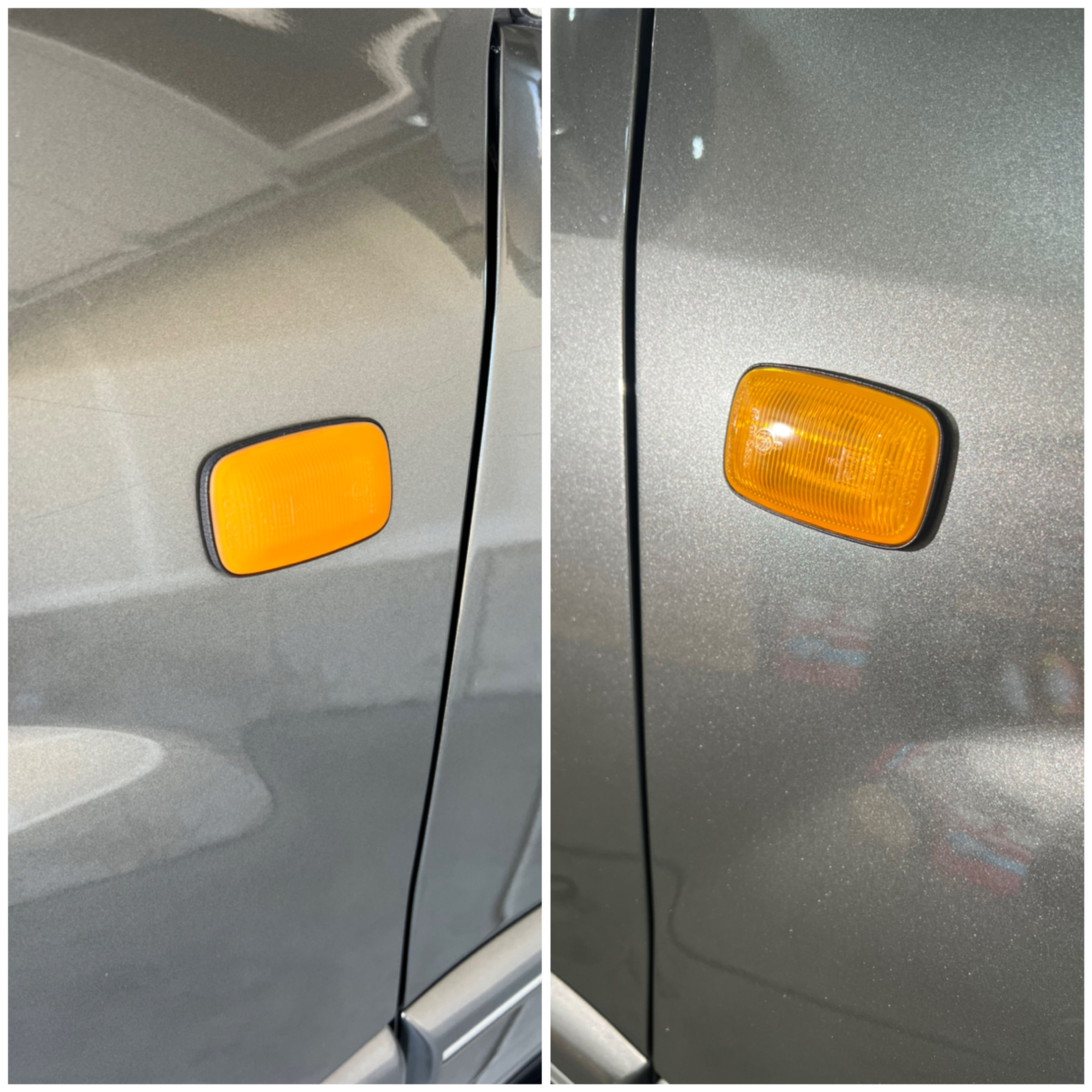 Professional polishing black car with machine