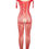 Thumbnail: Eliana's Open Crotch Rose Pattern Red Body Stocking H3153R3