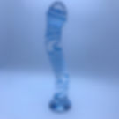 Thumbnail: Sophie's  Curvy Glass  Baby Blue Textured Dildo